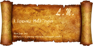 Lippay Mínea névjegykártya